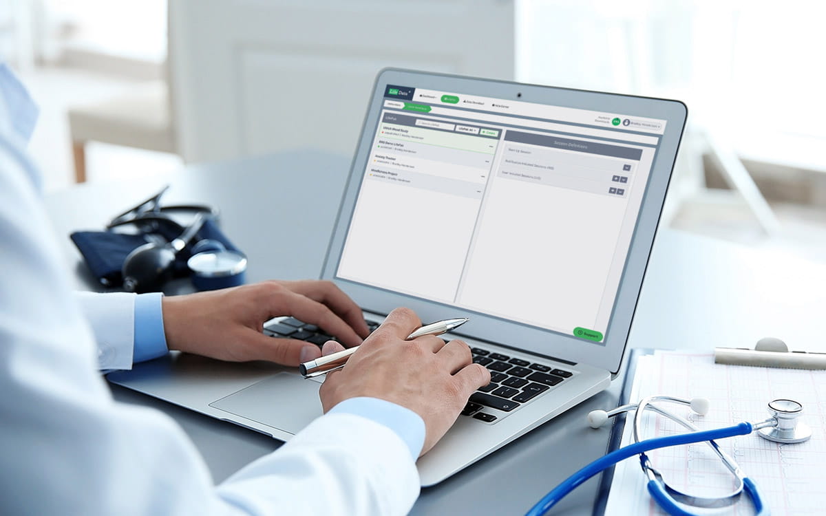 Doctor building their healthcare research protocol in LifeData web app